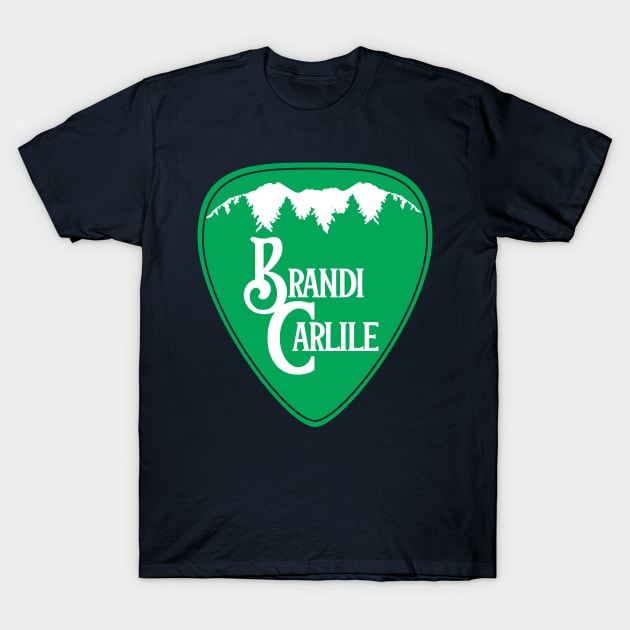 Brandi Carlile Guitar Pick Green T-Shirt by capesandrollerskates 